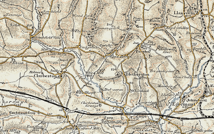 Old map of Rhyd-y-Brown in 1901-1912