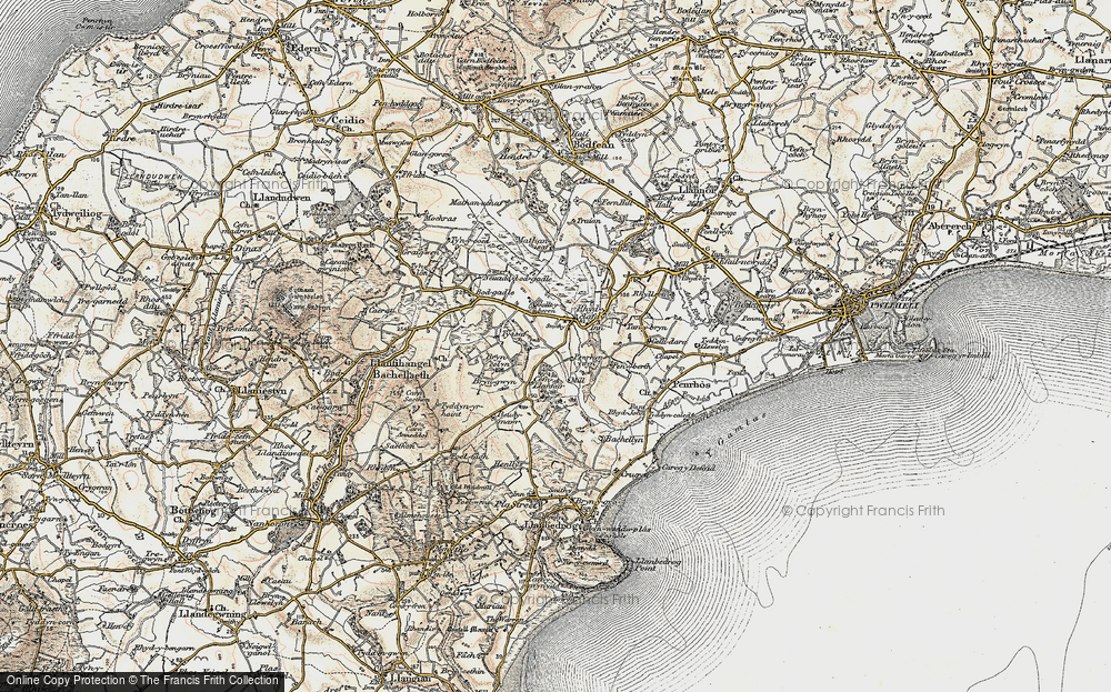 Old Map of Historic Map covering Bryn Gwyn in 1903