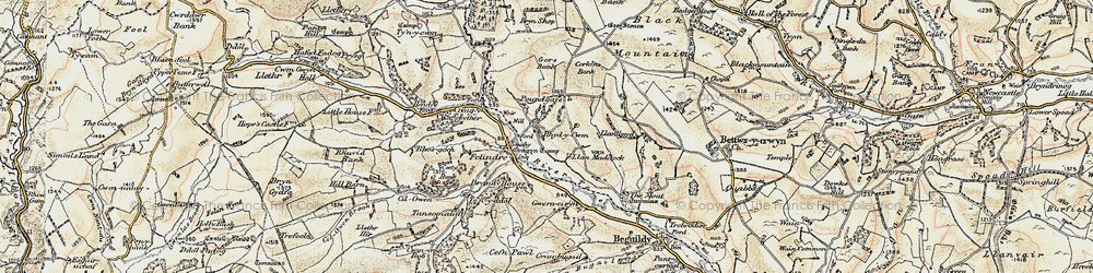 Old map of Rhyd-y-cwm in 1901-1903