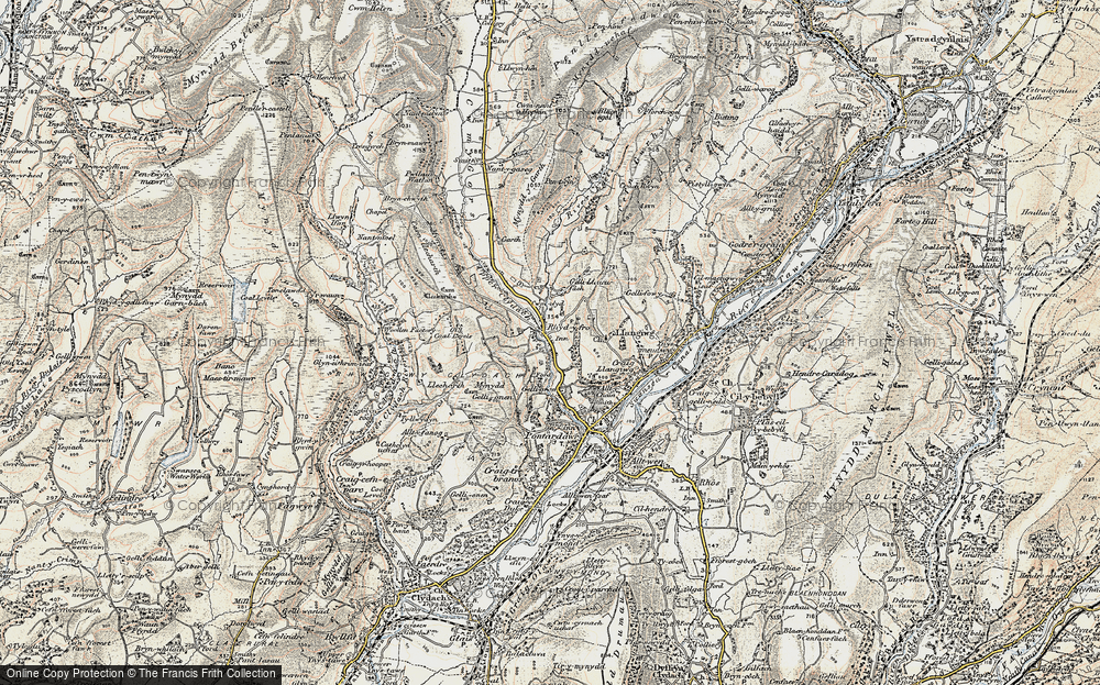 Old Map of Rhyd-y-fro, 1900-1901 in 1900-1901