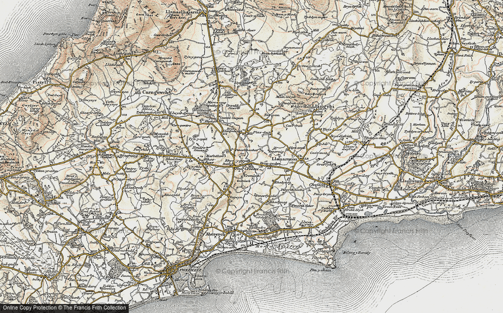 Old Map of Historic Map covering Bryngwdyn in 1903