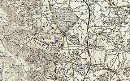Old map of Rhyd-y-meirch in 1899-1900