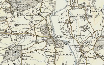 Old map of Rhydd in 1899-1901