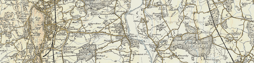 Old map of Rhydd Green in 1899-1901