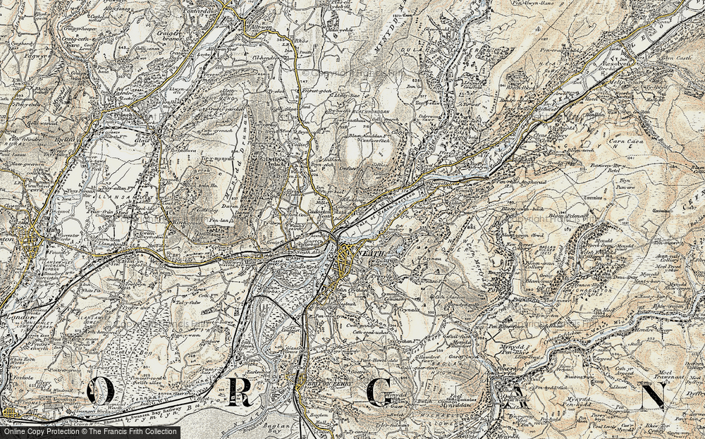 Old Map of Rhydding, 1900-1901 in 1900-1901