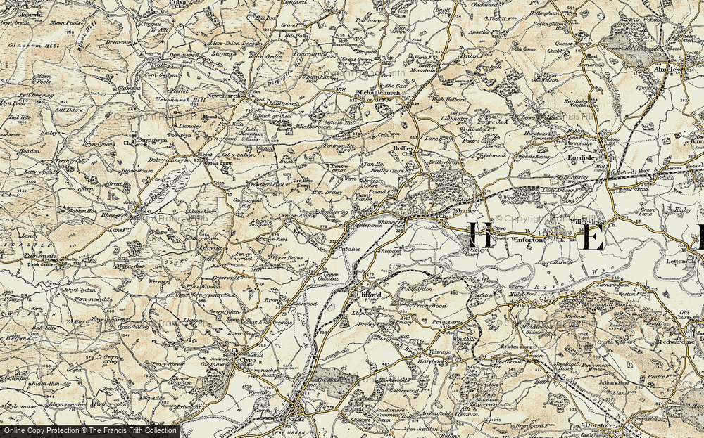 Old Map of Rhydspence, 1900-1902 in 1900-1902