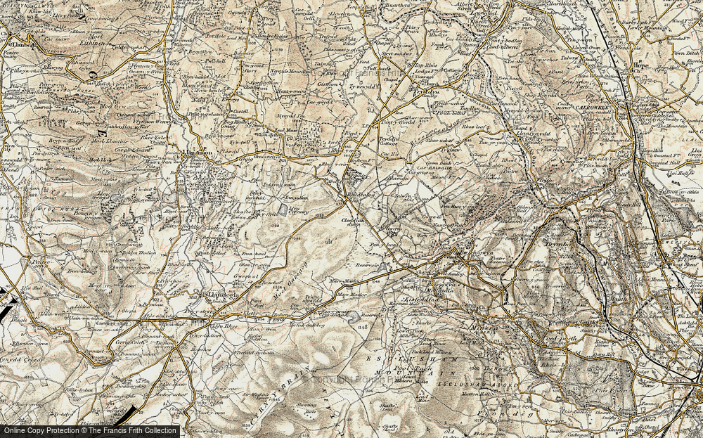 Old Map of Rhydtalog, 1902-1903 in 1902-1903