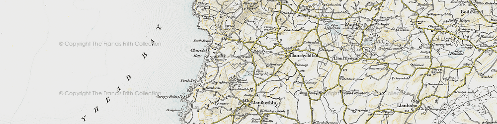Old map of Rhydwyn in 1903-1910