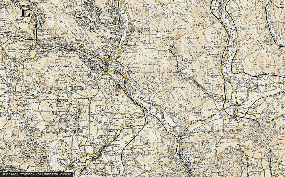 Old Map of Rhydyfelin, 1899-1900 in 1899-1900