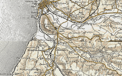 Old map of Rhydyfelin in 1901-1903