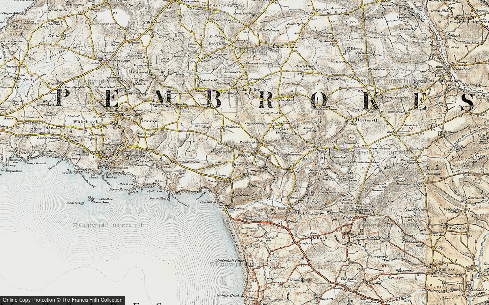Old Map of Rhydygele, 0-1912 in 0-1912
