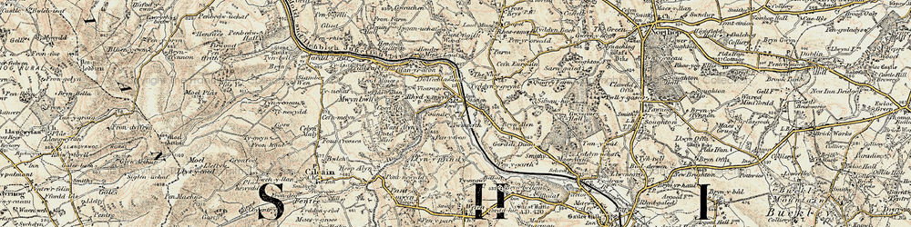 Old map of Rhydymwyn in 1902-1903