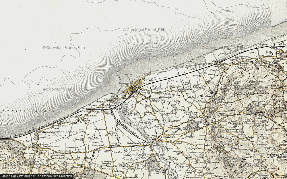 Historic Ordnance Survey Map Of Rhyl 1902 1903   Rhyl 1902 1903 Rnc816254 Large 