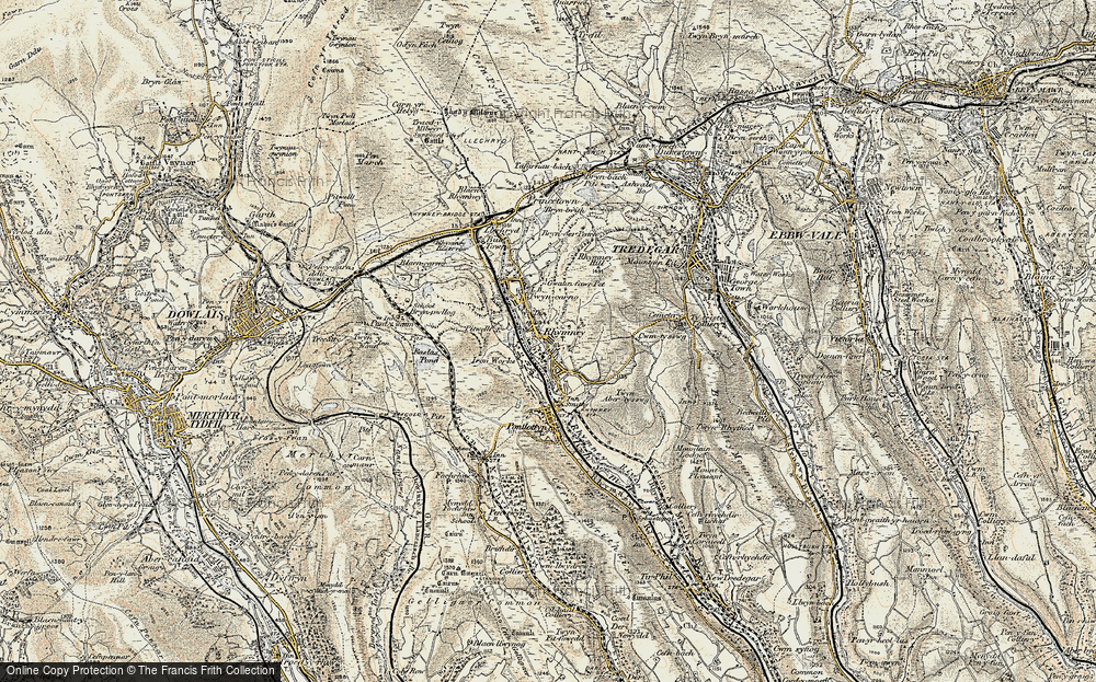 Old Map of Rhymney, 1899-1900 in 1899-1900