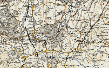 Old map of Brynkinalt in 1902