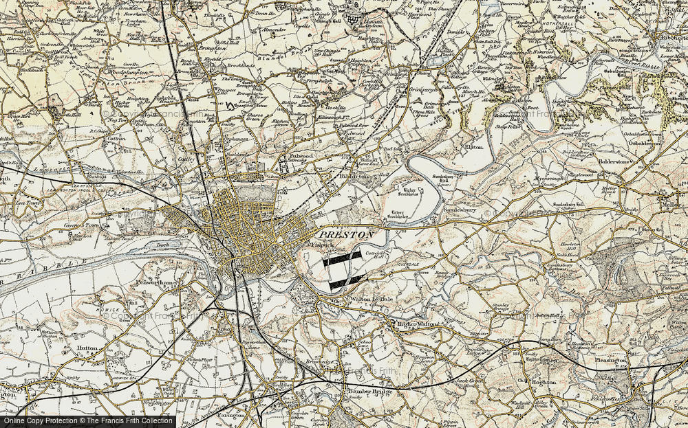 Old Map of Ribbleton, 1903 in 1903