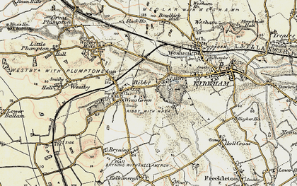 Old map of Ribby in 1903