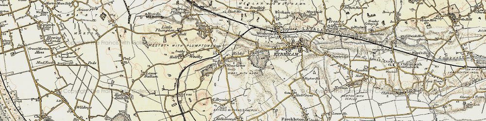 Old map of Ribby in 1903
