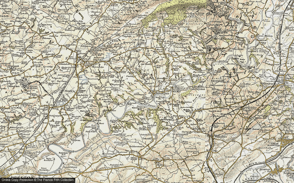 Old Map of Historic Map covering Leece's Wood in 1903-1904