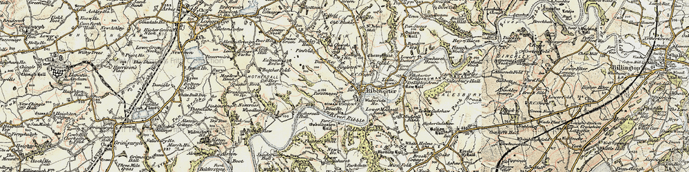 Old map of Leece's Wood in 1903-1904