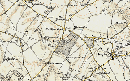 Old map of Bratlands in 1903-1908