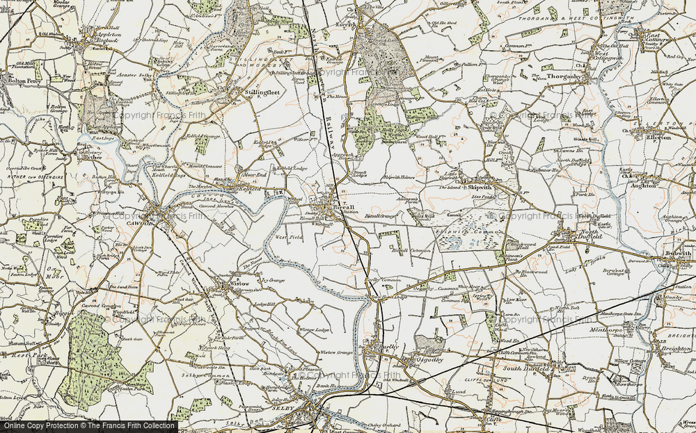 Old Map of Riccall, 1903 in 1903