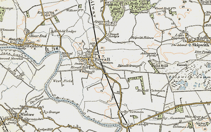 Old map of Riccall in 1903