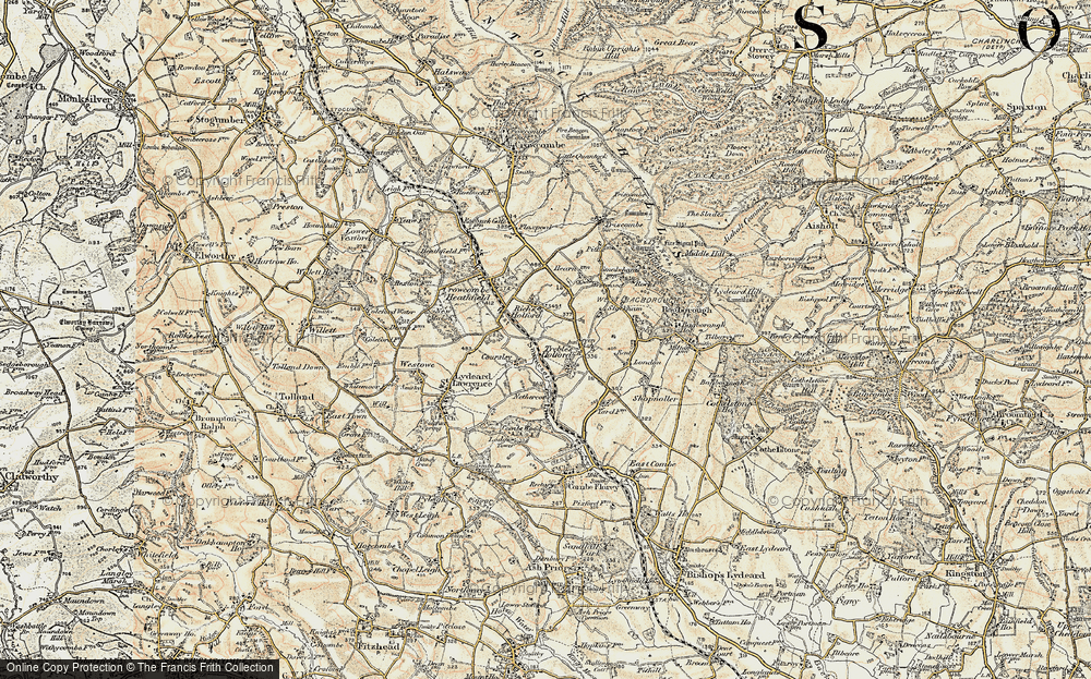 Old Map of Rich's Holford, 1898-1900 in 1898-1900