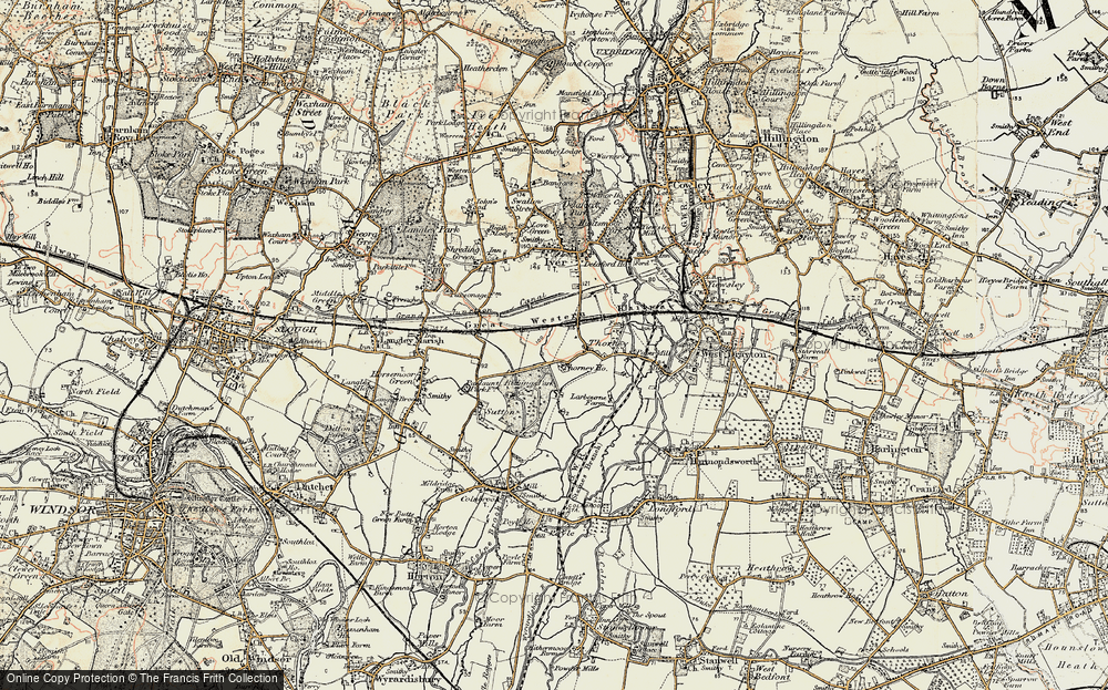 Old Map of Richings Park, 1897-1909 in 1897-1909