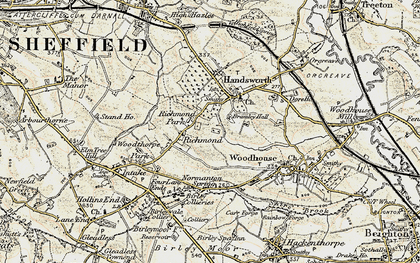Old map of Richmond in 1902-1903