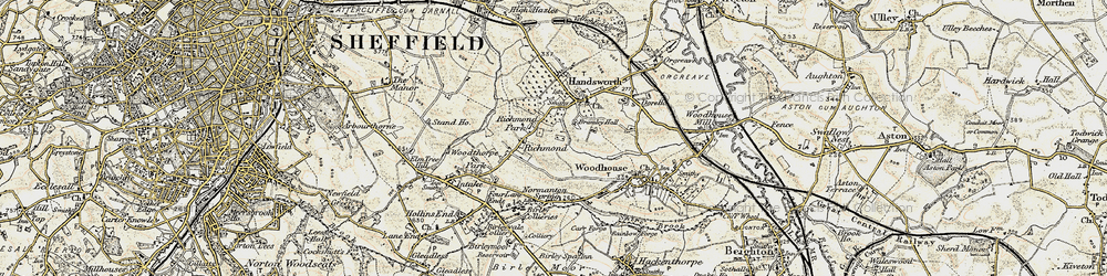 Old map of Richmond in 1902-1903