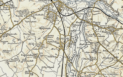 Old map of Rickerscote in 1902