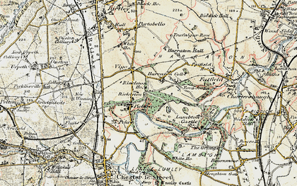 Old map of Picktree in 1901-1904
