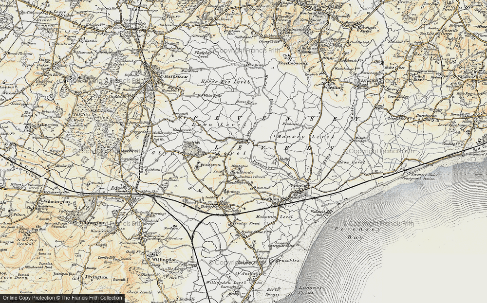 Old Map of Rickney, 1898 in 1898