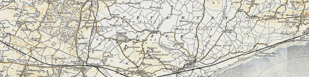Old map of Rickney in 1898