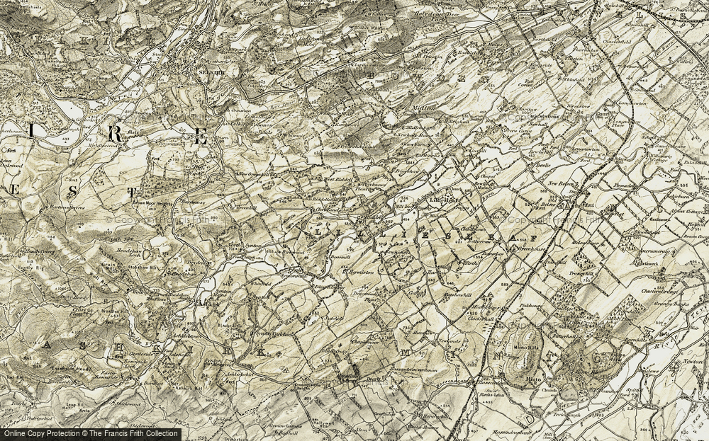 Old Map of Riddell, 1901-1904 in 1901-1904