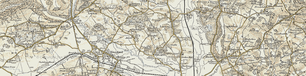 Old map of Riddle, The in 1900-1903