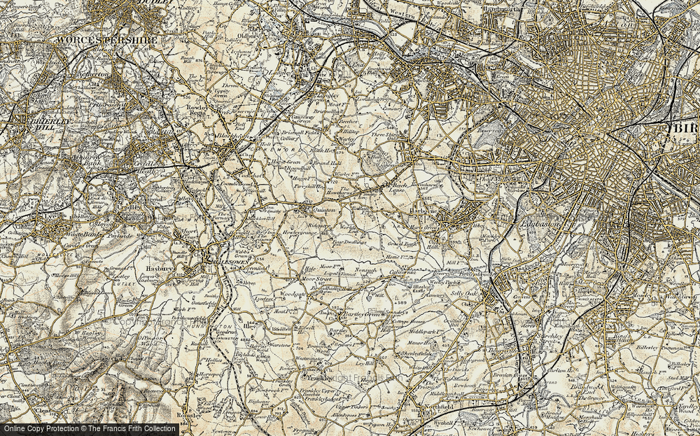 Old Map of Ridgacre, 1901-1902 in 1901-1902