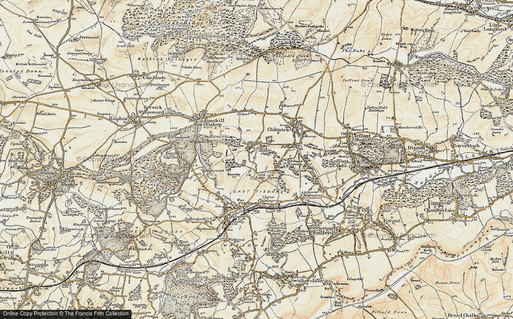Old Map of Ridge, 1897-1899 in 1897-1899