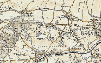 Old map of Ridge in 1897-1899