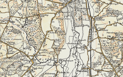 Old map of Ridge in 1897-1909