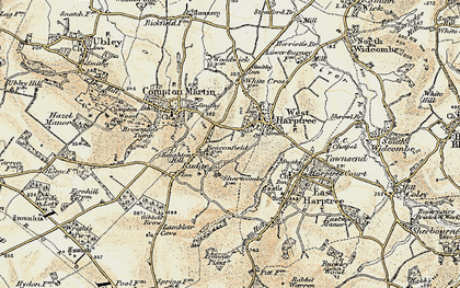 Old map of Ridge in 1899