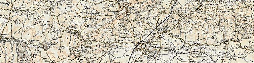 Old map of Ridge Common in 1897-1900