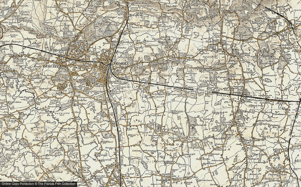 Old Map of Ridge Green, 1898-1902 in 1898-1902
