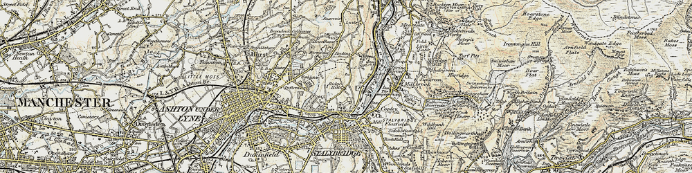 Old map of Ridge Hill in 1903