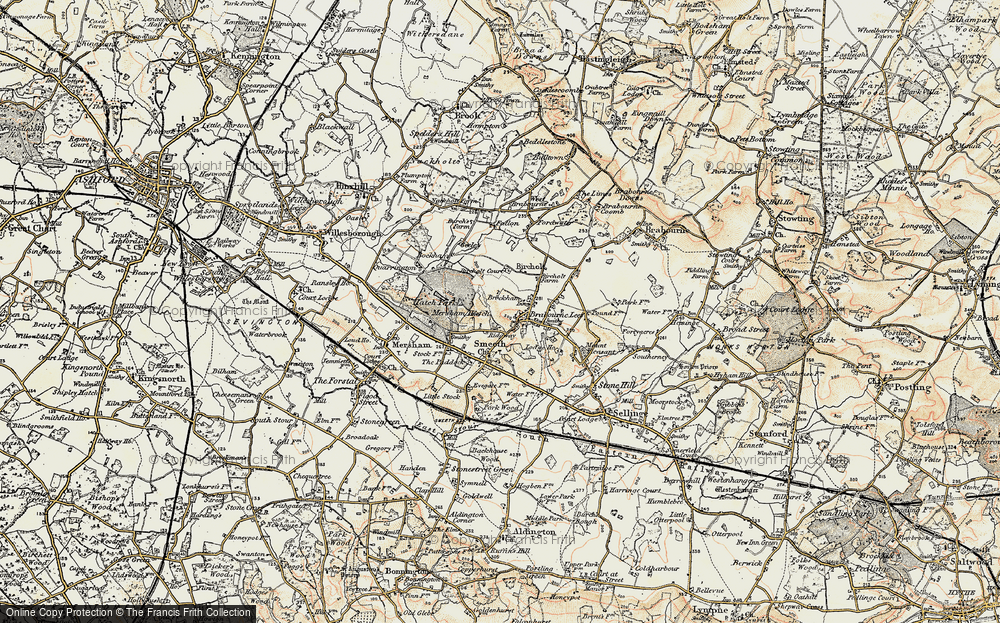 Old Map of Ridgeway, 1897-1898 in 1897-1898