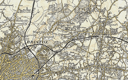 Old map of Ridgeway in 1899