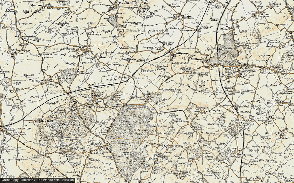 Old Map of Ridgmont, 1898-1901 in 1898-1901