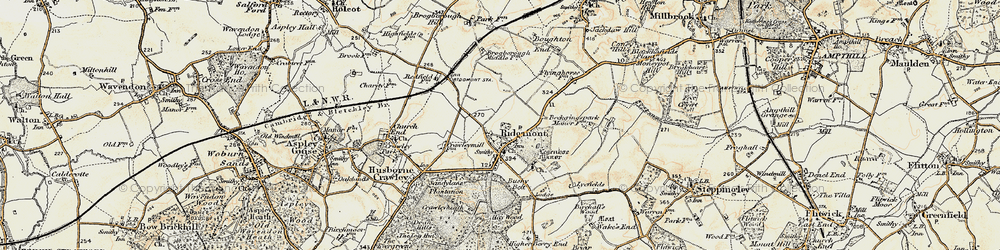 Old map of Ridgmont in 1898-1901