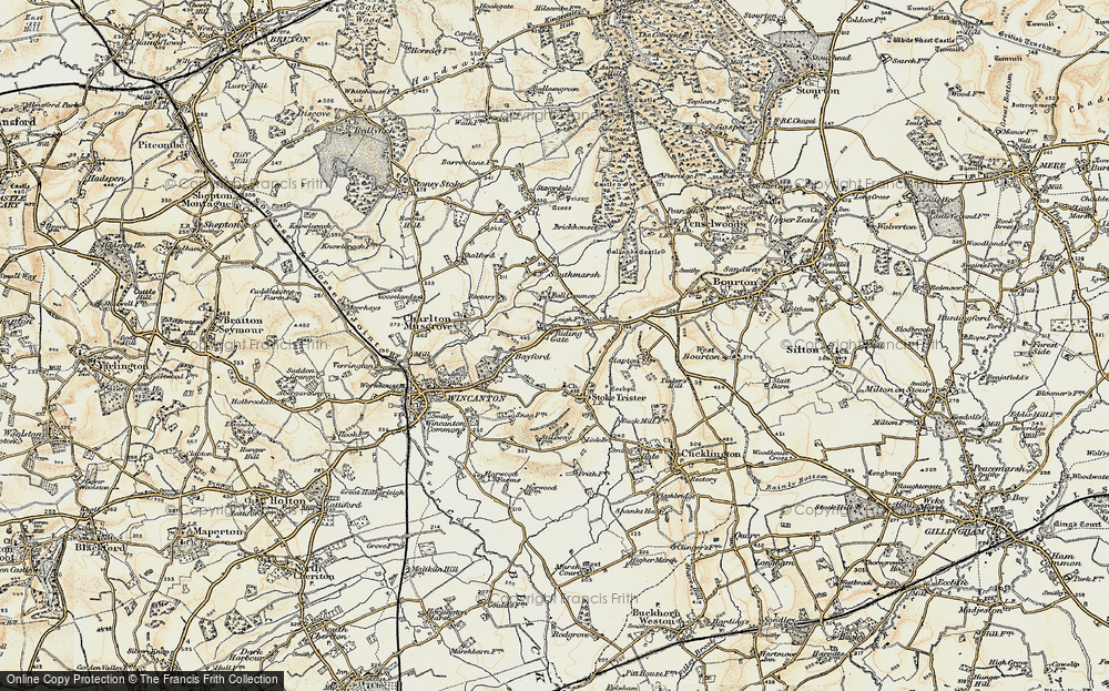 Old Map of Riding Gate, 1897-1899 in 1897-1899